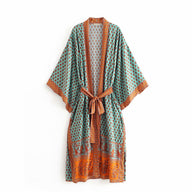 Kimono largo Nataly fajín incluido, 2 estampados