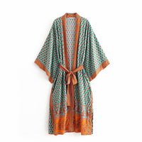 Kimono largo Nataly fajín incluido, 2 estampados