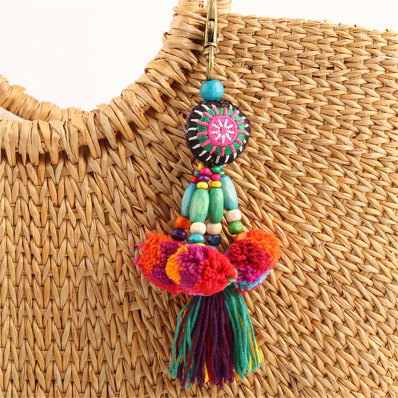 Porte-clés Charms Pon-Pon pour décorer le sac