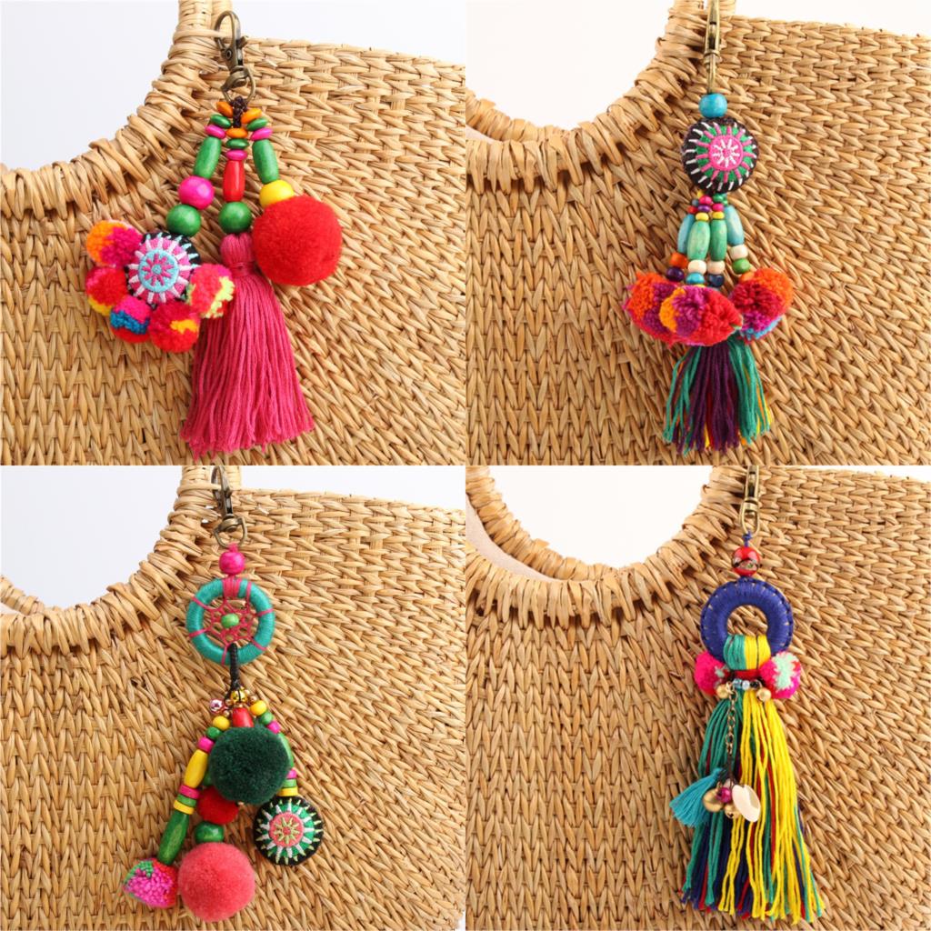 Porte-clés Charms Pon-Pon pour décorer le sac