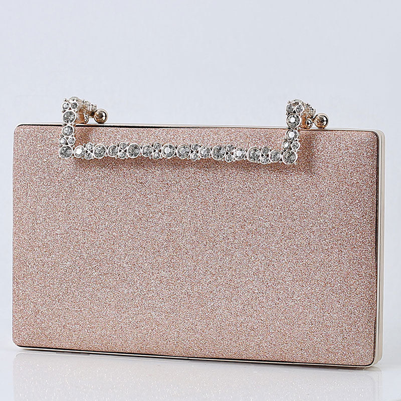 Sac à main Diana à paillettes avec bandoulière dorée, 9 couleurs