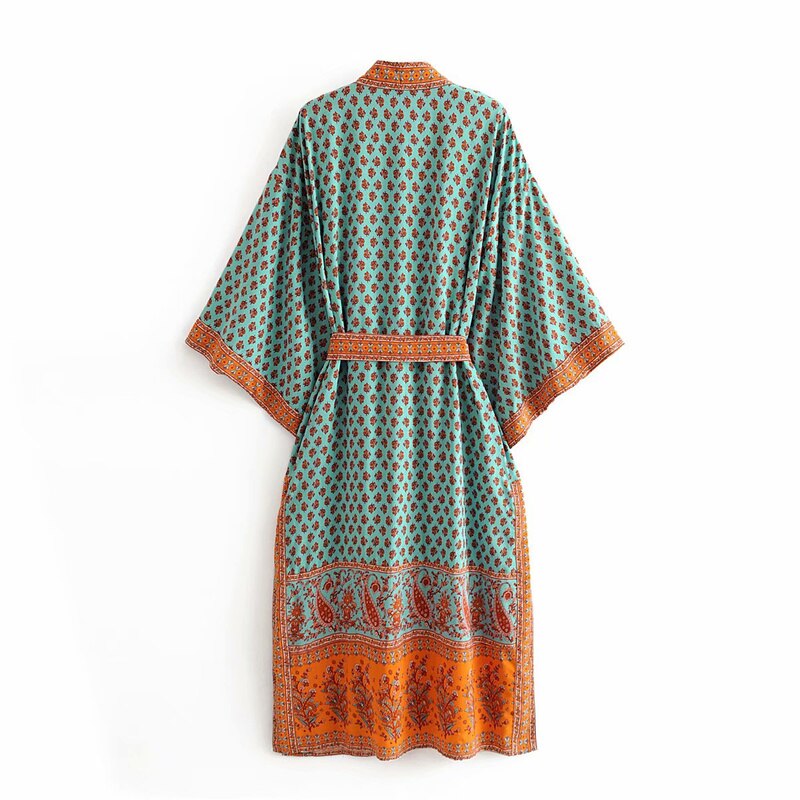 Kimono largo Nataly fajín incluiso , 2 colores