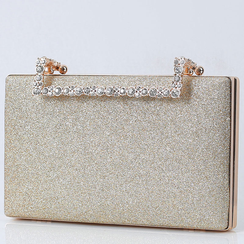 Sac à main Diana à paillettes avec bandoulière dorée, 9 couleurs