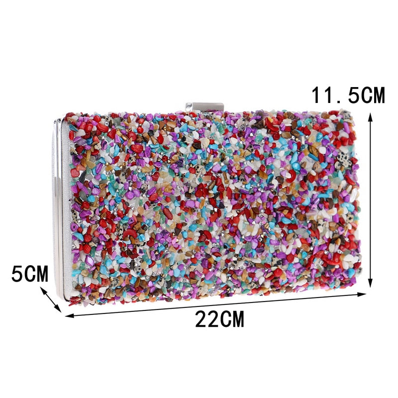 Bolso Wedding Strass fucsia cadena hombro