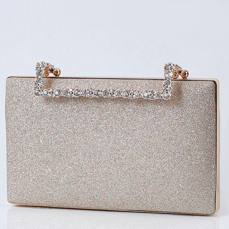 Sac à main Diana à paillettes avec bandoulière dorée, 9 couleurs