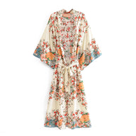 Kimono Gracia largo con fajín, 4 tallas