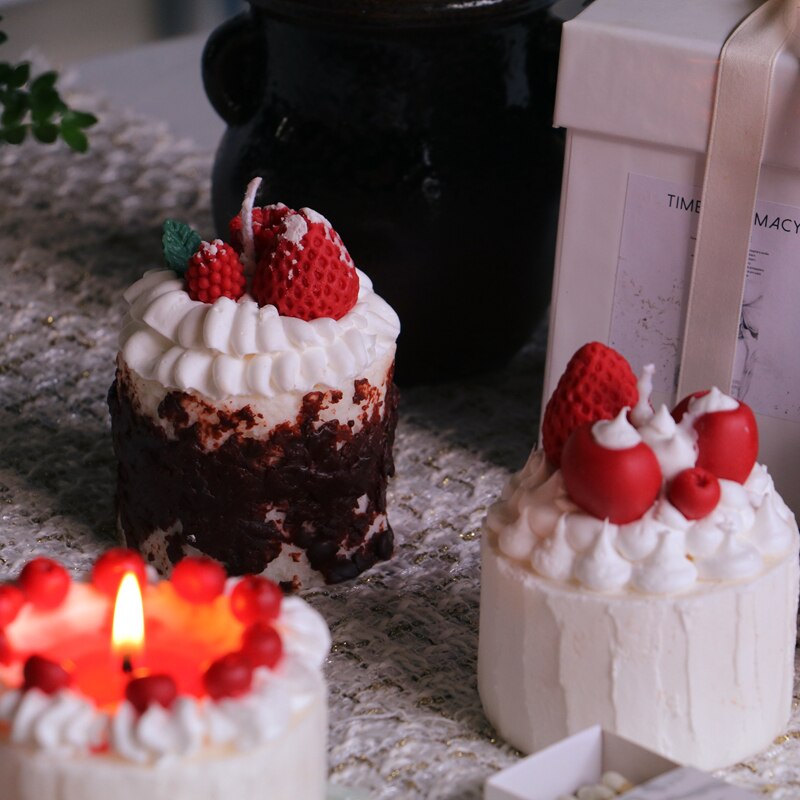 Velas Cake frutas aromaterapia, varios modelos, 12 fragancias