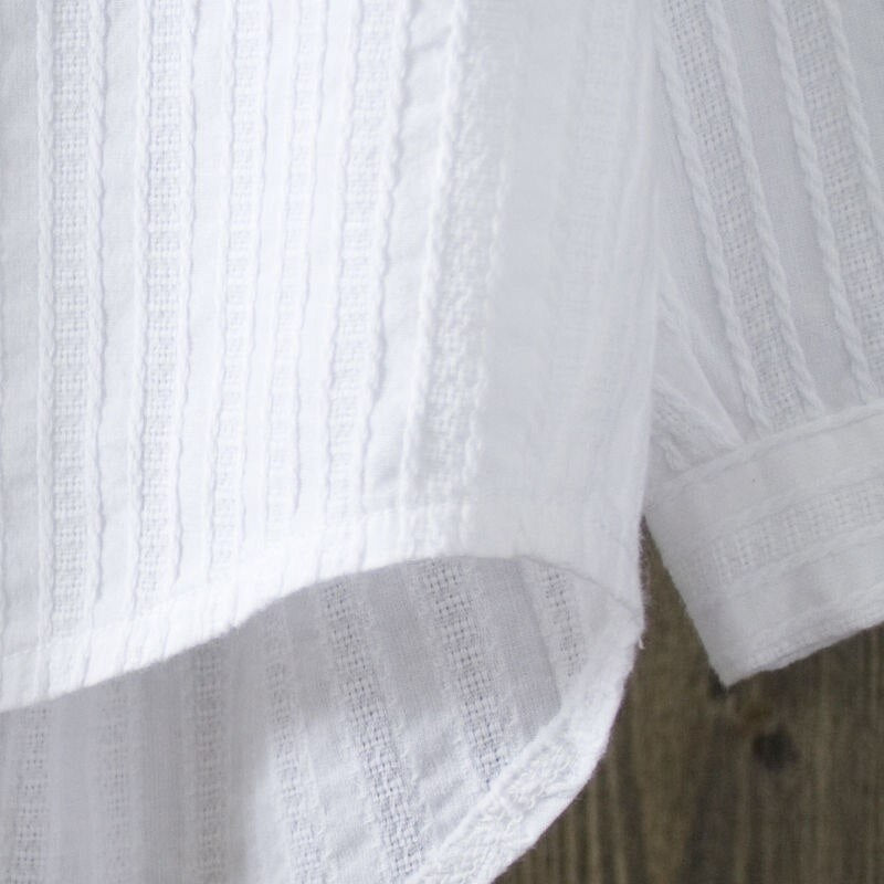 Camisa Ejecutiva blanca 100% algodón, 6 tallas
