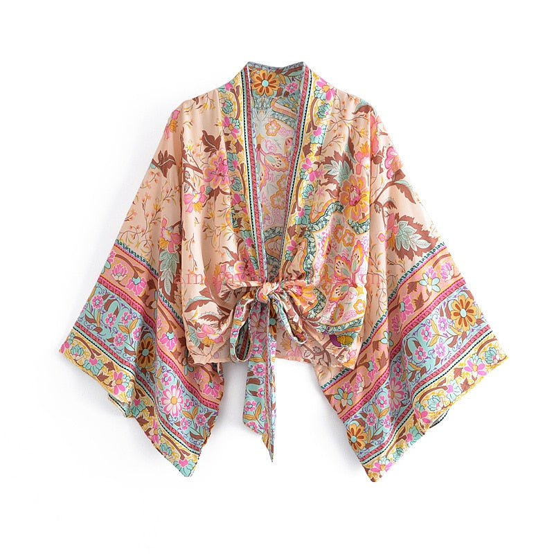 Kimono Gabriela con cinturon, 2 colores