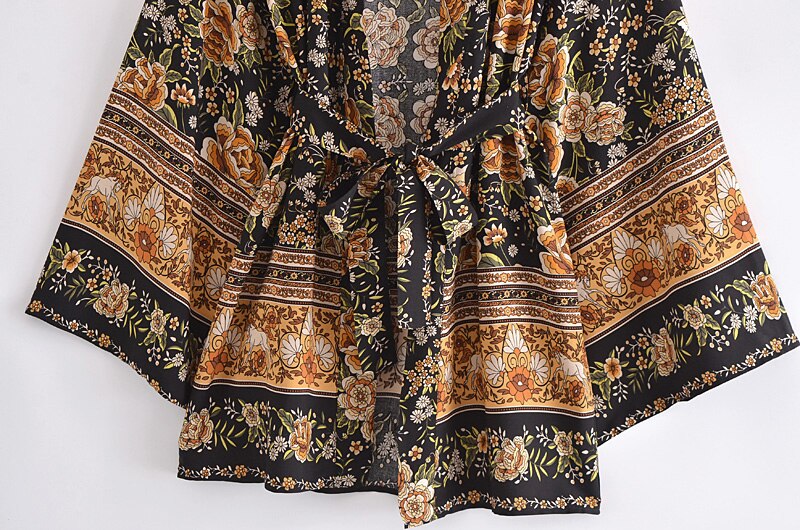 Kaftan Valere negro multicolor, 3 tallas