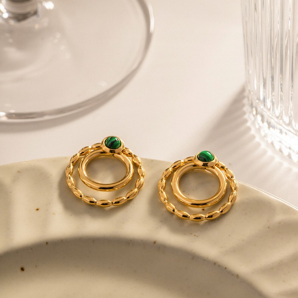 Boucle d'oreille en hêtre