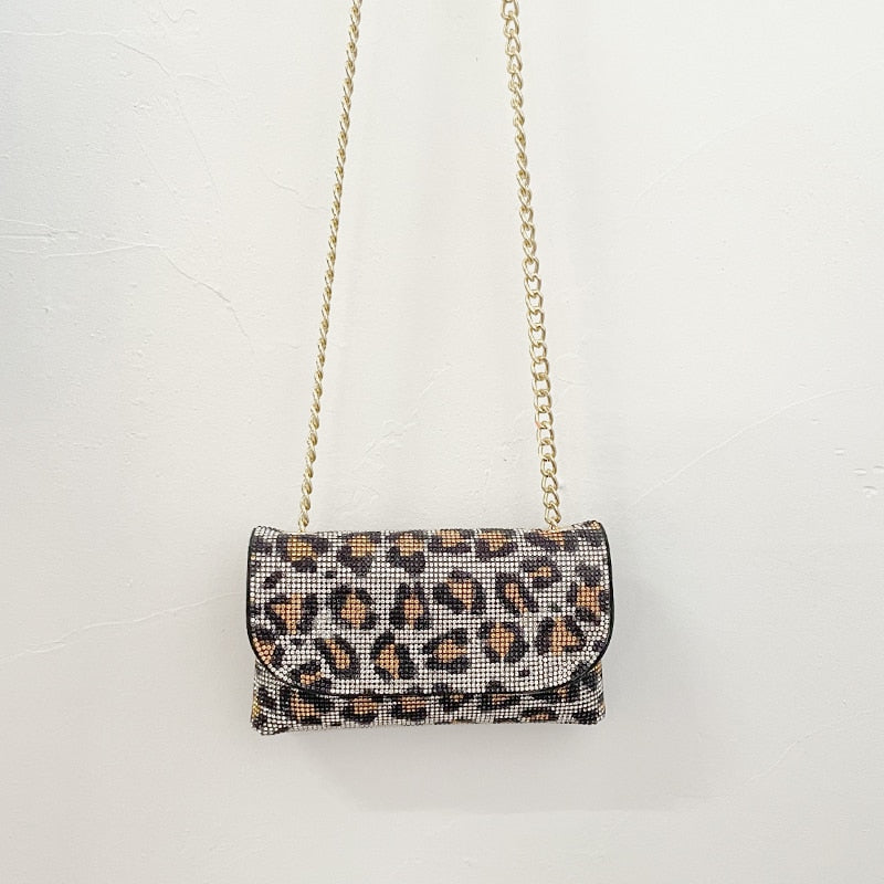 Party bag crossbody chain, 10 models, Bridget rhinestone glitter