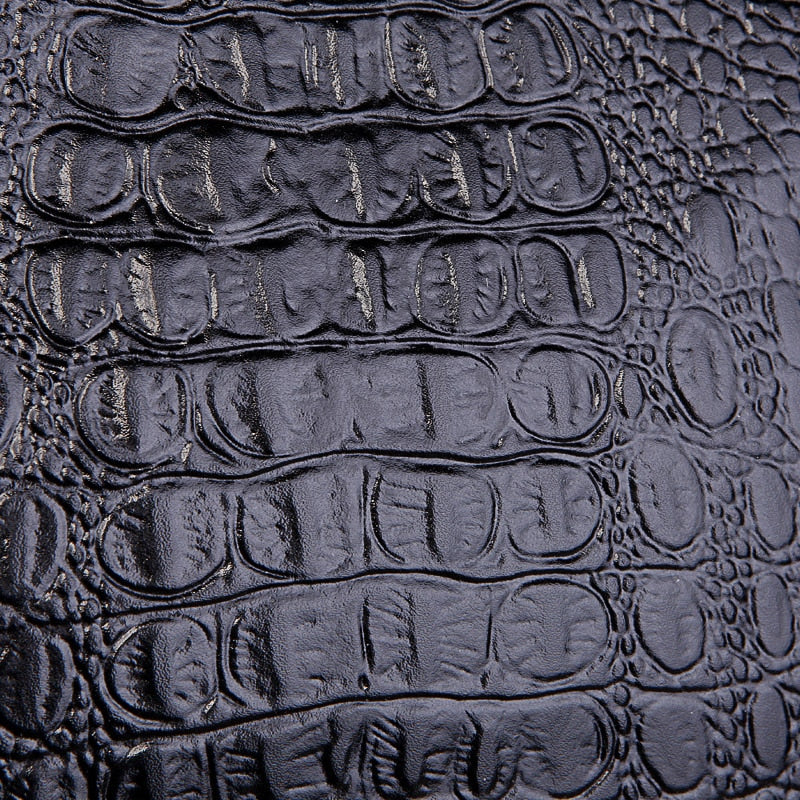 Bolso Cenicienta Crocodile piel negro