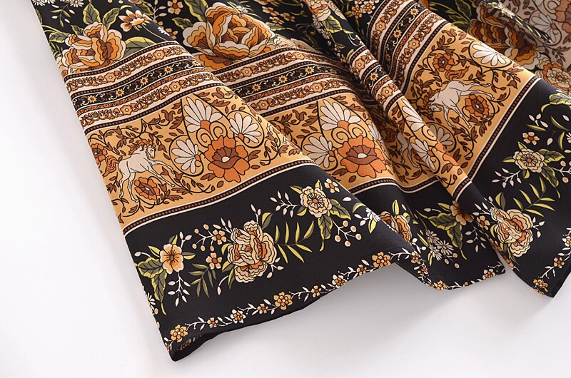 Kaftan Valere negro multicolor, 3 tallas