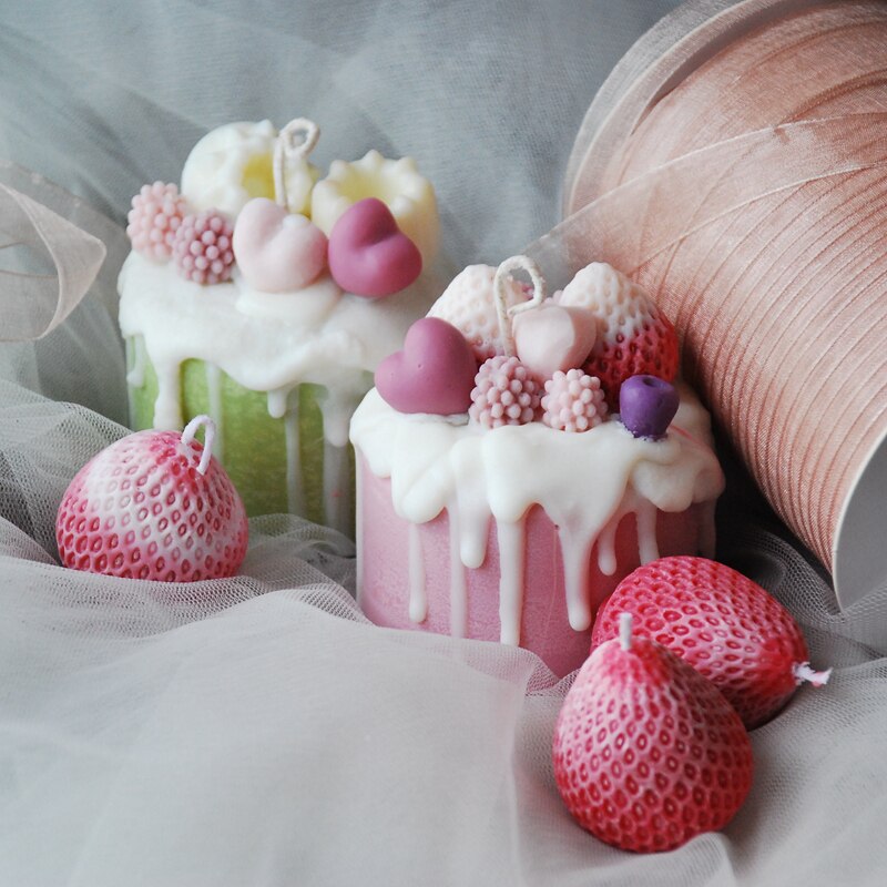 Velas Cake frutas aromaterapia, varios modelos, 12 fragancias