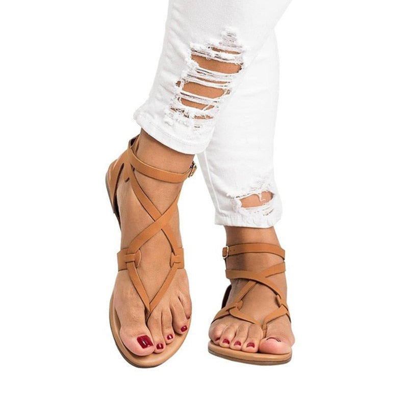 Sandalias Bridget de piel, 4 colores