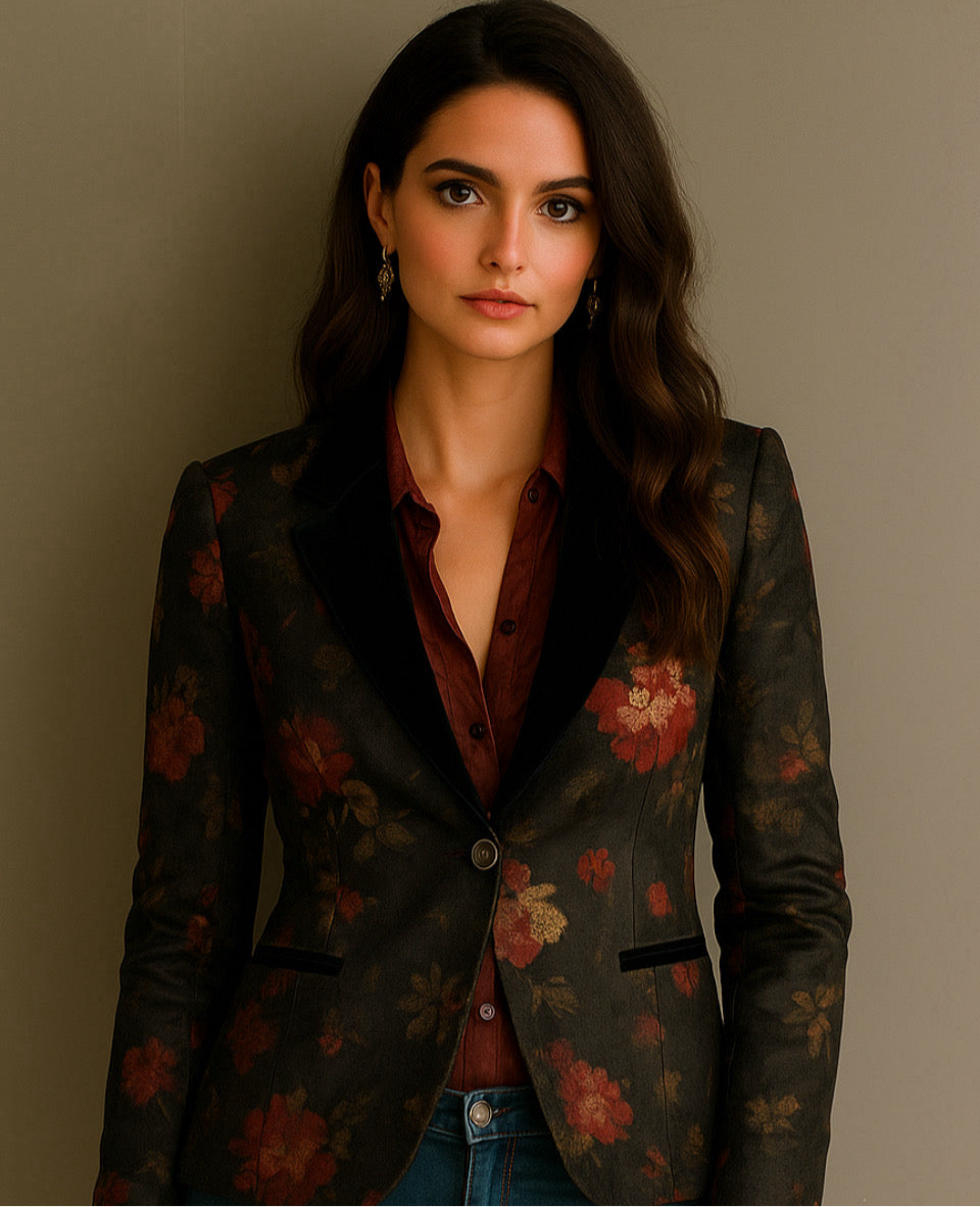Chaqueta Floral, tallas (36-46)