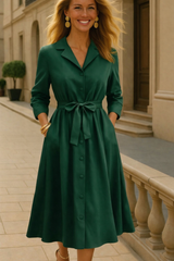 Vestido Violet de algodón licra y elastane, 3 colores, tallas (36-50)