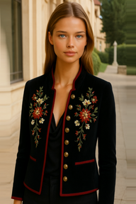 Dishley jacket with raised floral embroidery, sizes (36-48)