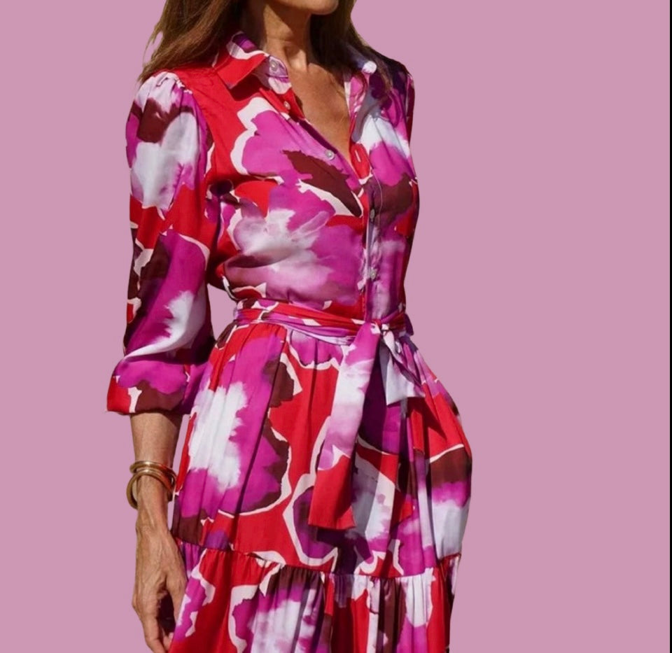 Mintlis estampado camisero vestido Gardenia, 2 estampados, tallas (36-48)
