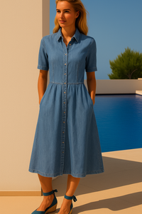 Vestido Denis Denim vaquero licra, tallas (36-50)