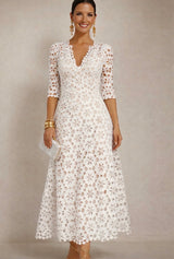 Vestido Amori bordado negro y blanco con forro, 2 colores tallas (34-48) video