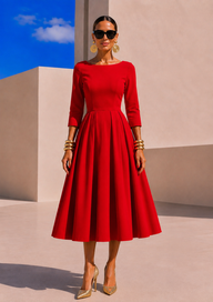 Vestido Dinastia, satén satinado licra elastane, 2 colores negro y rojo, tallas (34-50) vídeo