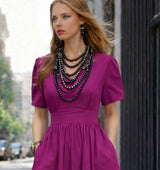 Vestido Cherry de algodón con bolsillos tallas (36-50)