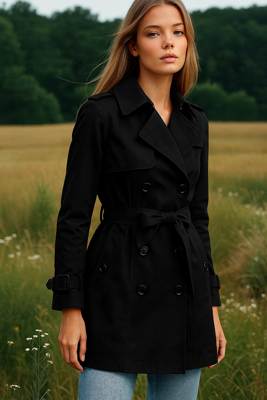 Kings Road trench coat, 4 colors, sizes (36-46)