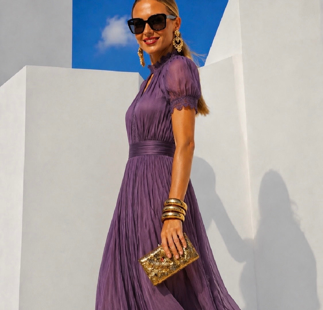 Vestido Lamberty chiffon elasticidad, 4 colores tallas (34-48) vídeo