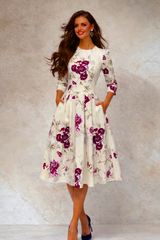 Vestido Anais de algodón y bolsillos incluido, 6 estampados, tallas (36-50)