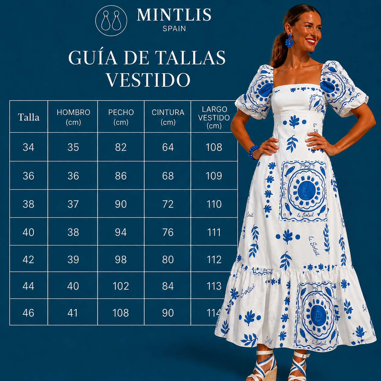 Ibiza stretch cotton dress, sizes (34-48) video