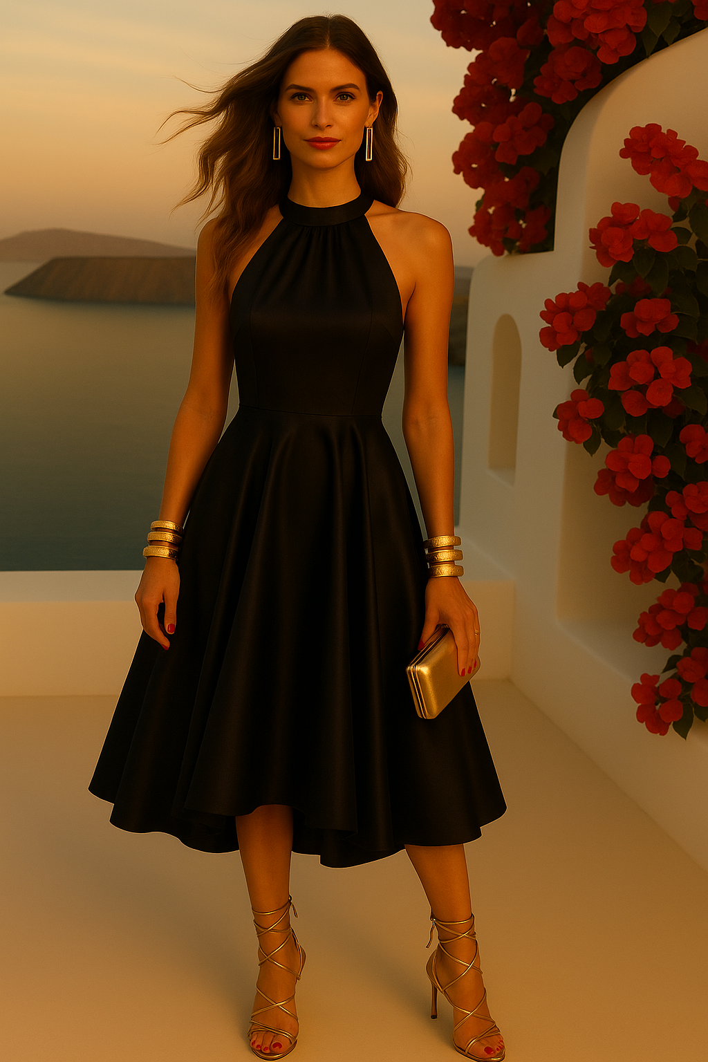Mabel satin dress, 2 colors, sizes (36-46)