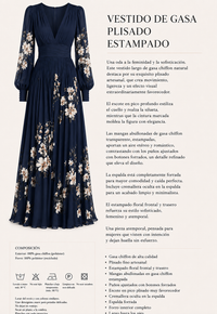Vestido Suad gasa chiffon 2 estampados, tallas (34-48) vídeo