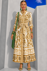 Mint cotton dress, 2 prints, sizes (36-46) video