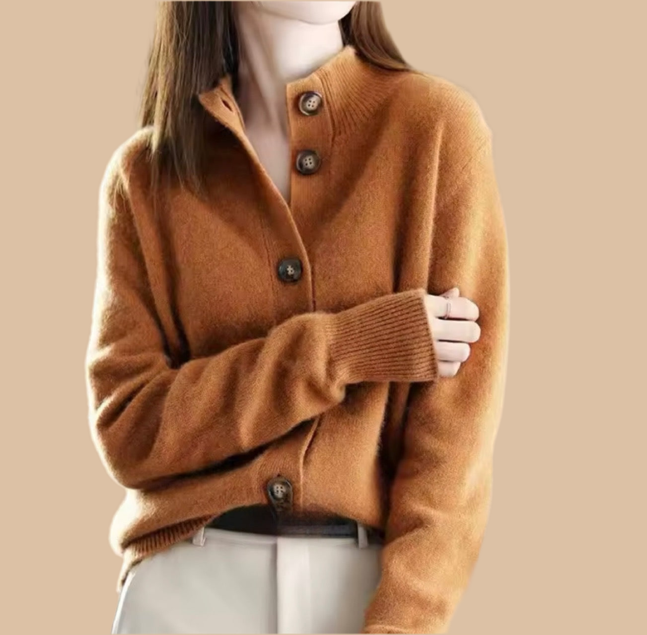 Mintlis women, 100% cashmere wool, Julia cardigan, 4 colours, sizes (36-46)