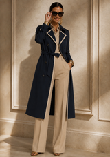 Trench Amori, marino y beige 2 colores, tallas (36-48) vídeo