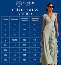Vestido Amina chiffon gasa, tallas (34-50) vídeo
