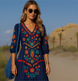 Candelaria embroidered dress, 4 colors, one size (38-48)