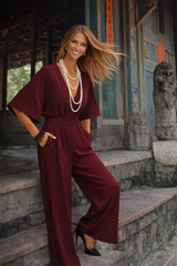 Mono Kim 7 colores crepe de algodón licra elastane  efecto adelgazante en la cintura con cremallera tallas (36-48)