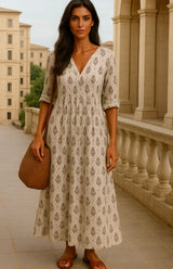 Vestido Viena de punto de algodón licra, 5 colores, tallas (36-50)