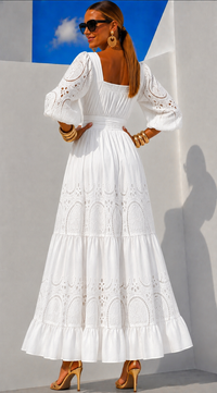 Robe ceinture en coton brodé Jane HAUTE QUALITÉ (MEILLEUR VENDEUR) 2 couleurs, 4 tailles
