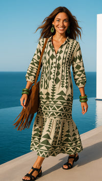 TOP SELLER Olivia viscosa camisero largo, 4 colores, tallas (36-52)