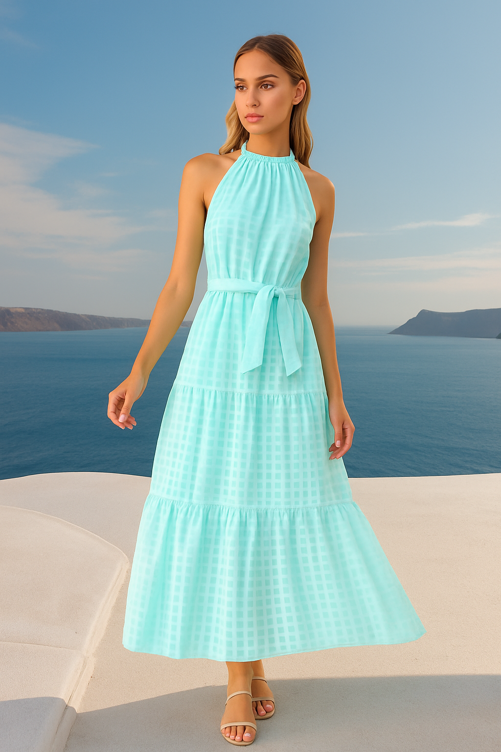 Mintlis women, cotton tulle, Roberta dress, 6 colours, sizes (36-44)