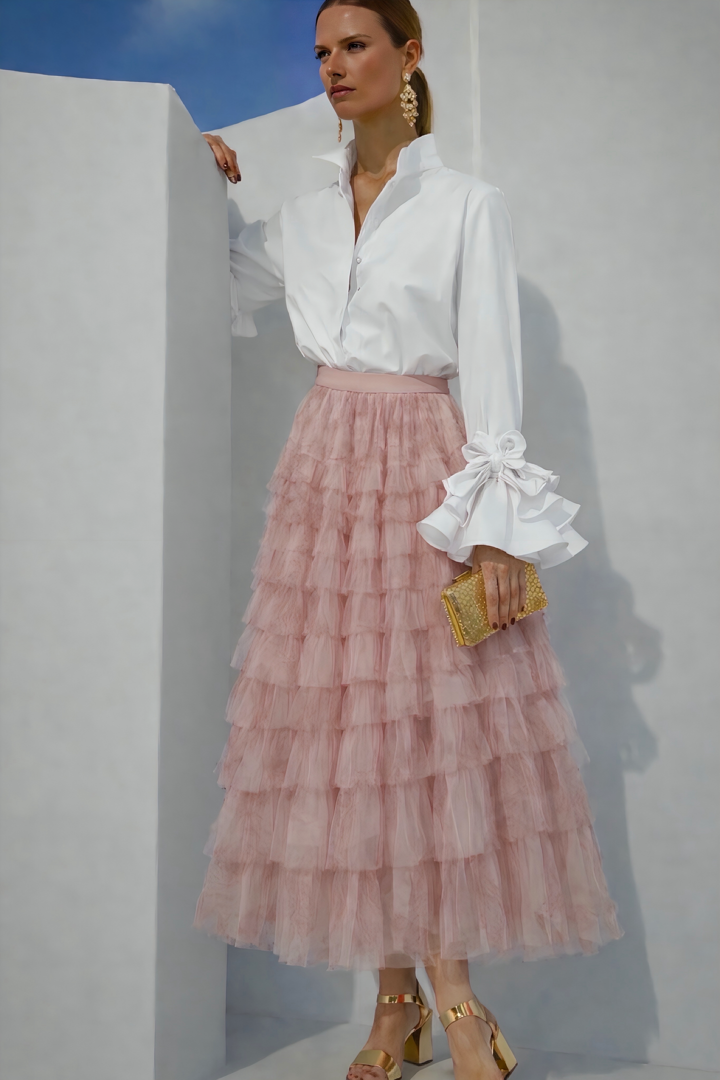 Air Tulle Skirt, 4 colors Elastic waist (one size) 64cm to 110cm