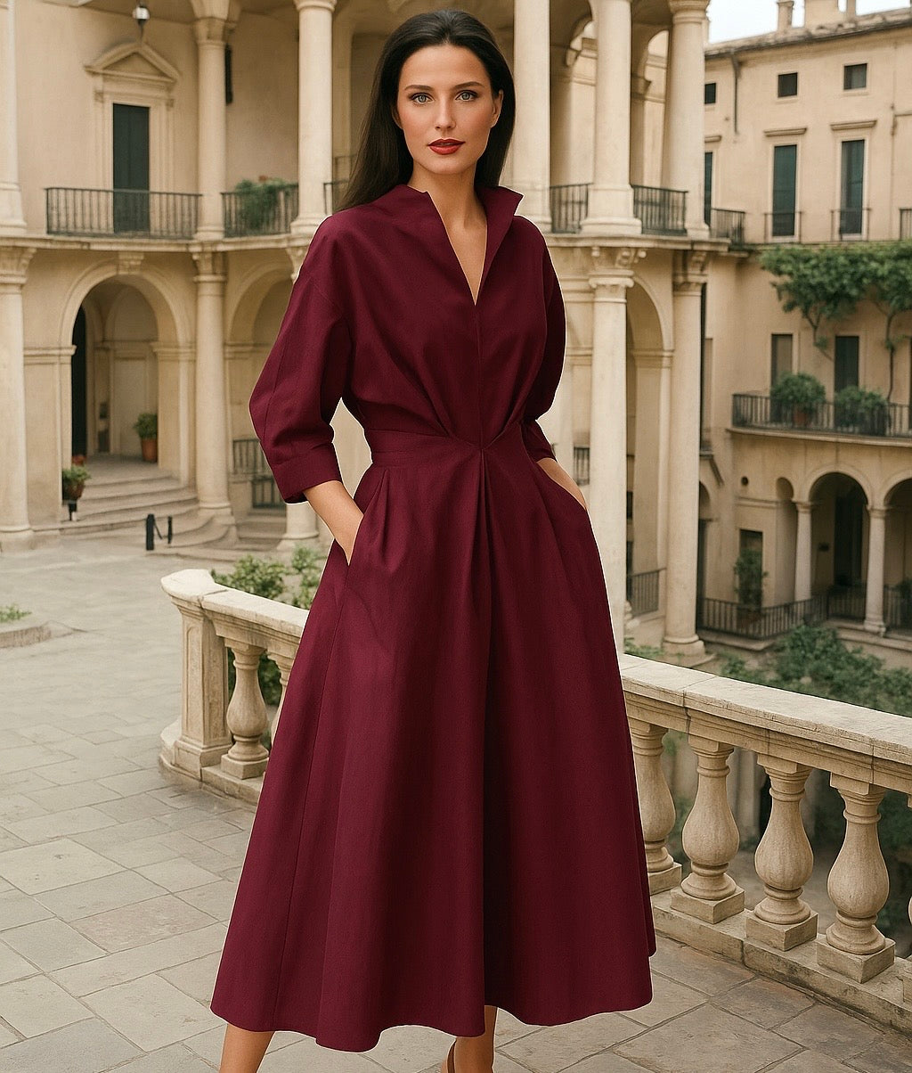 Vestido Modenas Winter camisero algodón licra, 3 colores, tallas (36-52)