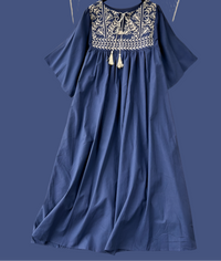 Vestido HABIBI de algodón bordado,4 colores