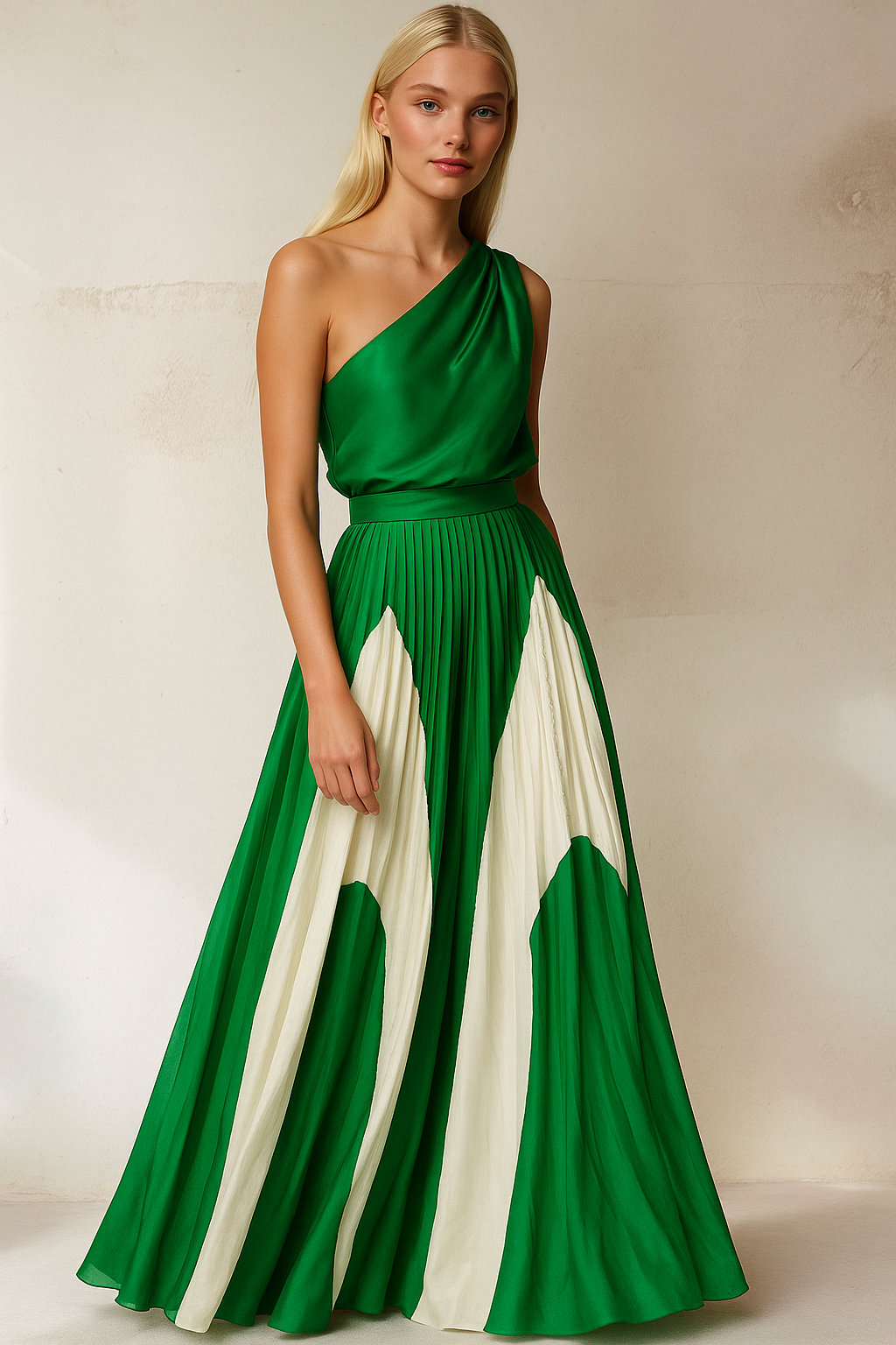 Mintlis women's silk asymmetric Sabrina dress, 3 colors, sizes (36-46) made in Italy