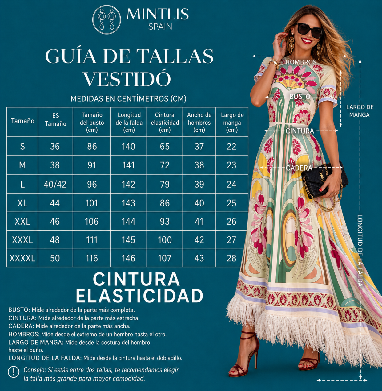 Vestido Grecia estampado de viscosa, tallas (34-46) video