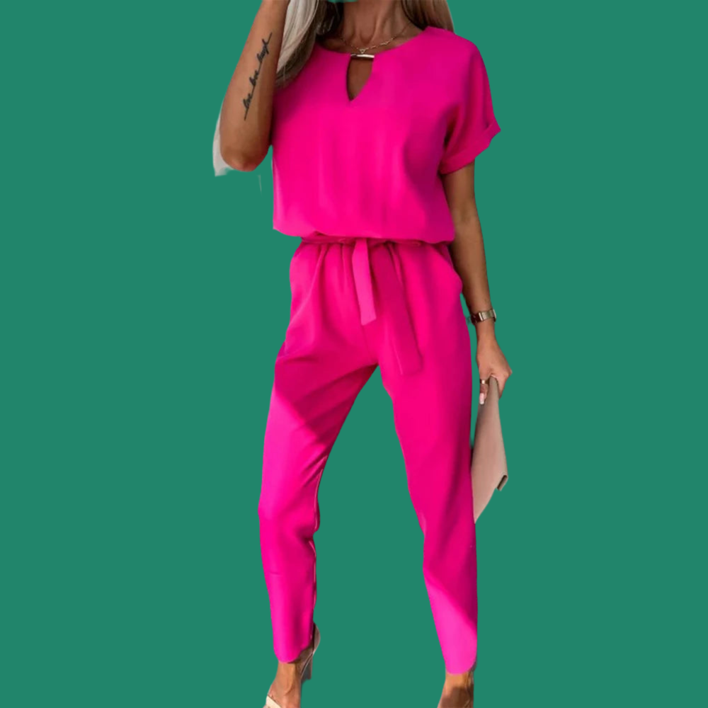 Candem jumpsuit with sash, 3 colors, 5 sizes